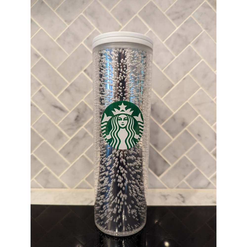 Starbucks Holiday 2020 16oz PLATINUM Multi Bubble Hot  cold Tumbler